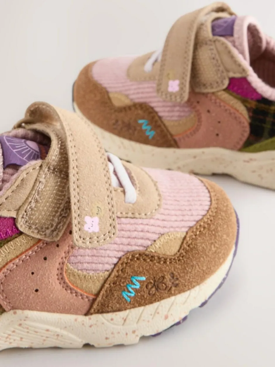 Next Wide Fit (G) Elastic Lace Touch Fasten Trainers Multi Best