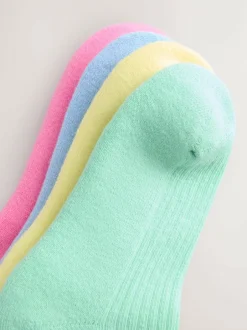 Next Cotton Rich Cushioned Sole Ankle Socks 4 Pack Multicolour Pattern Discount