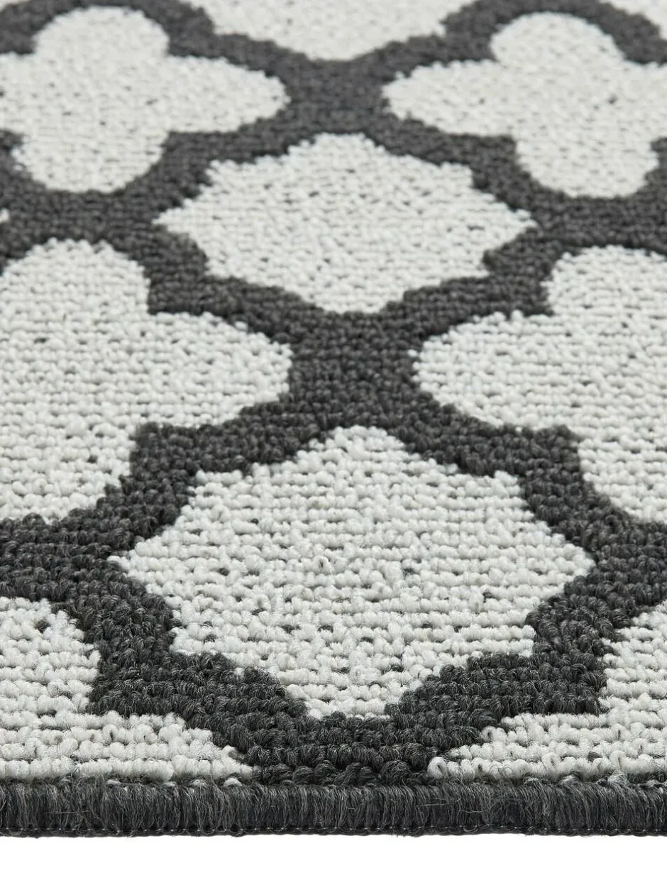 My Mat Moroccan Tile Runner Charcoal Outlet