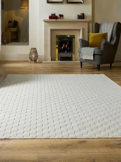 My Mat Sculptured Washable Stain Resistant Runner Ivory Outlet