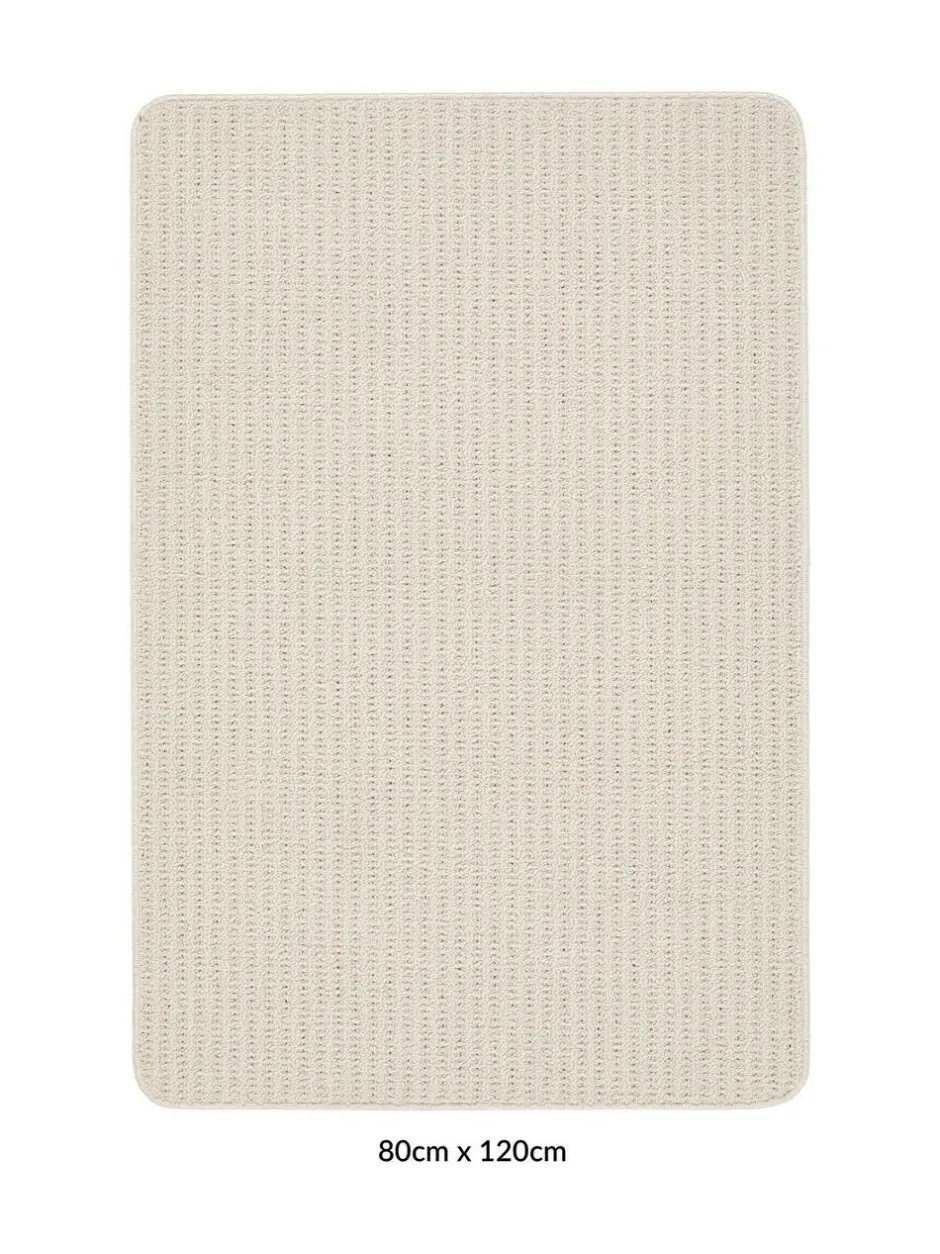 My Mat Sculptured Waffle Rug Ivory Sale