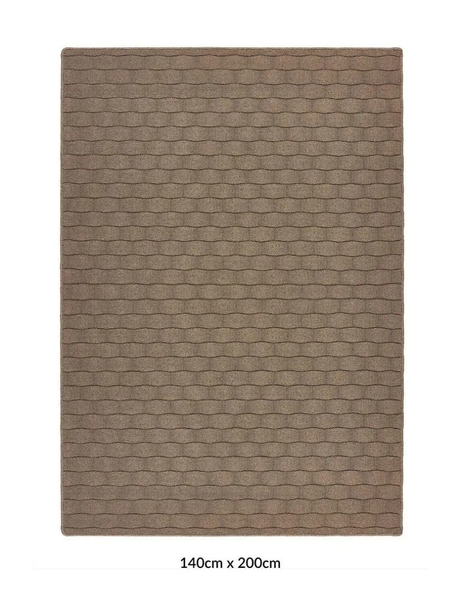 My Mat Sculptured Basketweave Rug Mink New