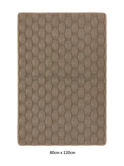 My Mat Sculptured Basketweave Rug Mink New