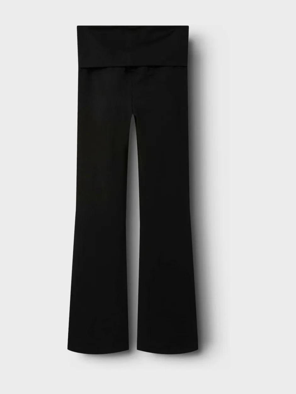Name It Black Fold Over Flared Jersey Jeans Clearance
