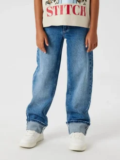 Name It Blue Straight Leg Fold Up Jeans Hot