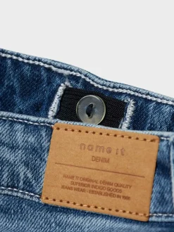 Name It Blue Straight Leg Fold Up Jeans Hot