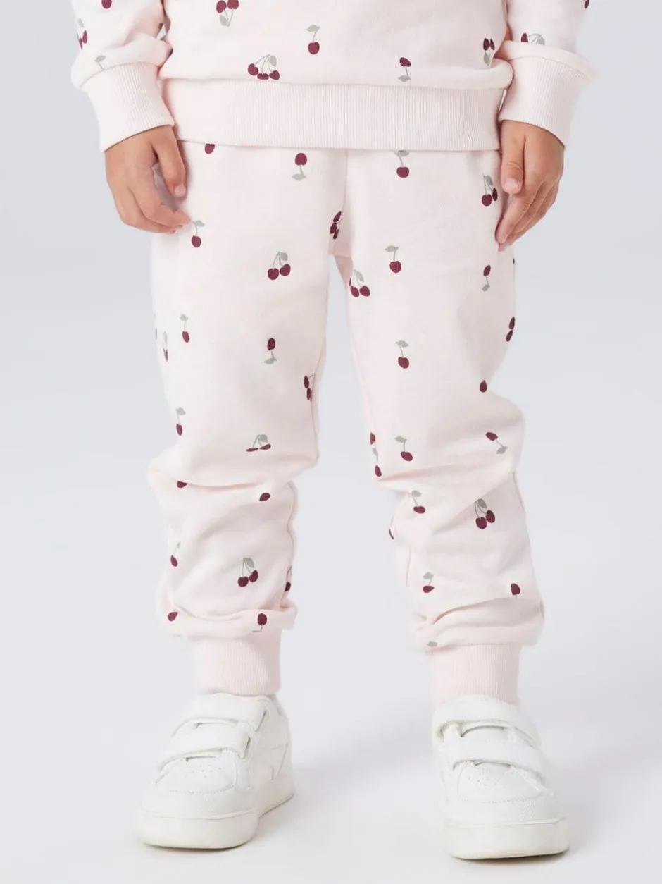 Name It Pink Cherry Print Joggers Hot