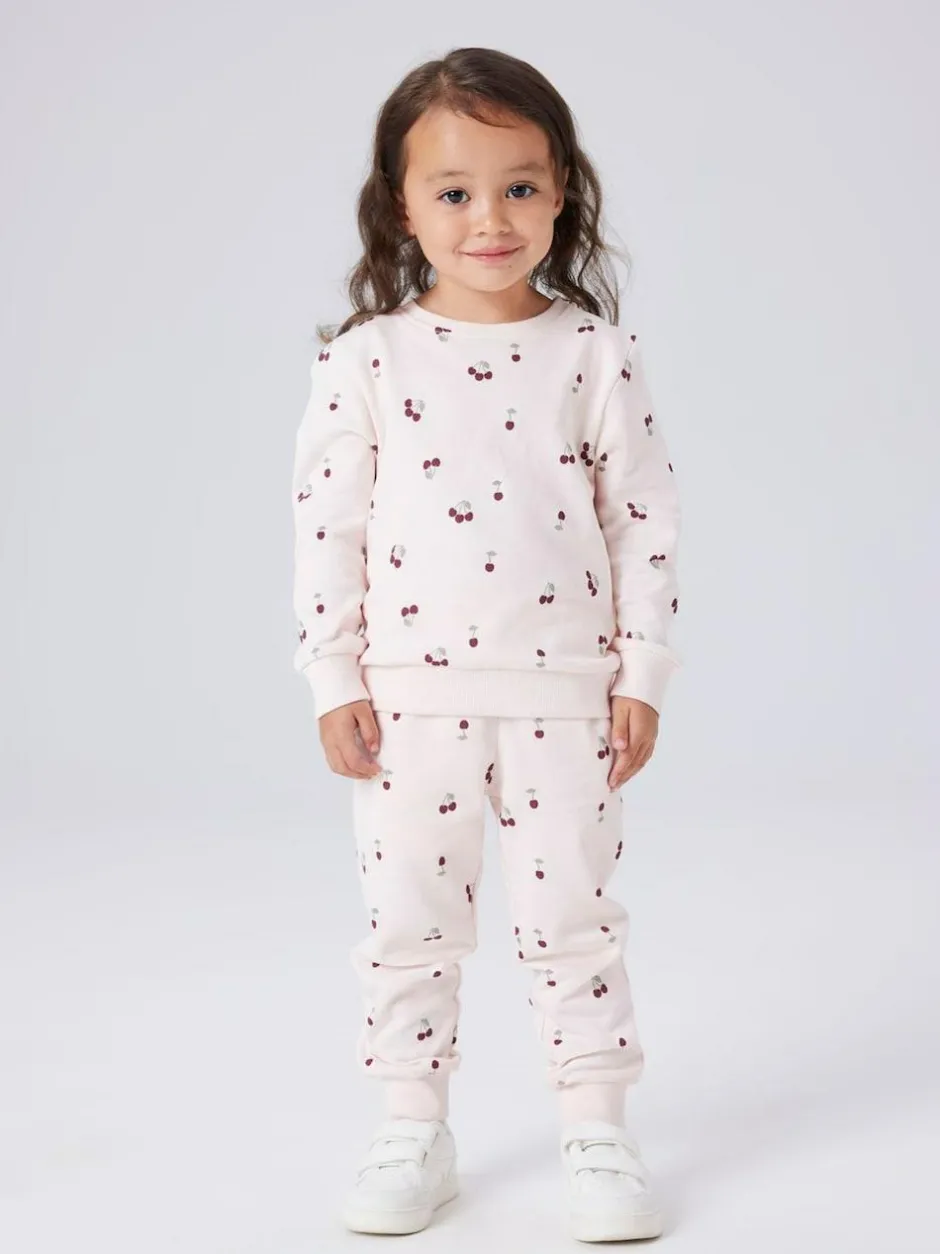 Name It Pink Cherry Print Joggers Hot
