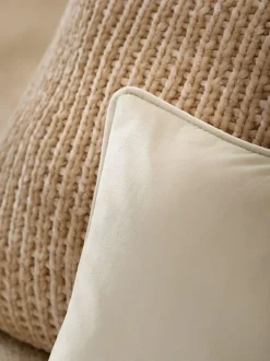 Next 30 x 40cm Matte Velvet Cushion Natural Best