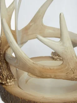 Next Natural Antler Hurricane Candle Holder New