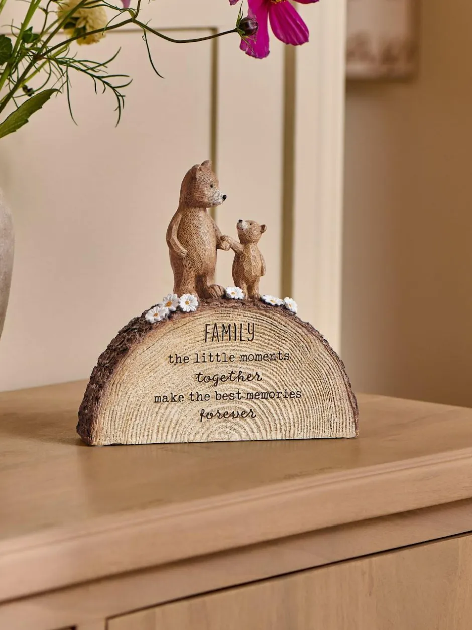Next Natural Bertie Bear Family Sentiment Ornament Best