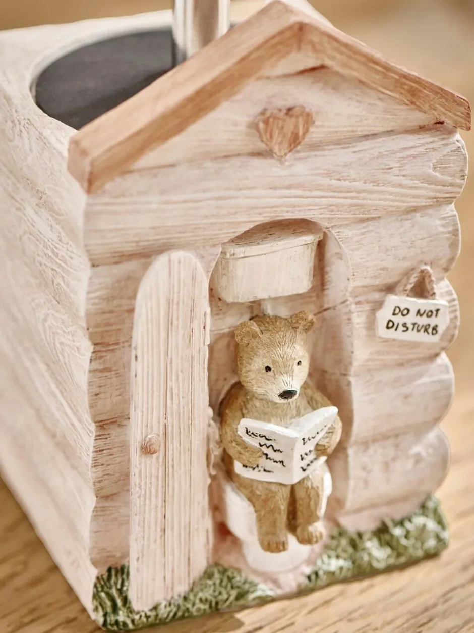 Next Natural Bertie Bear Woodland Spa Toilet Brush Sale