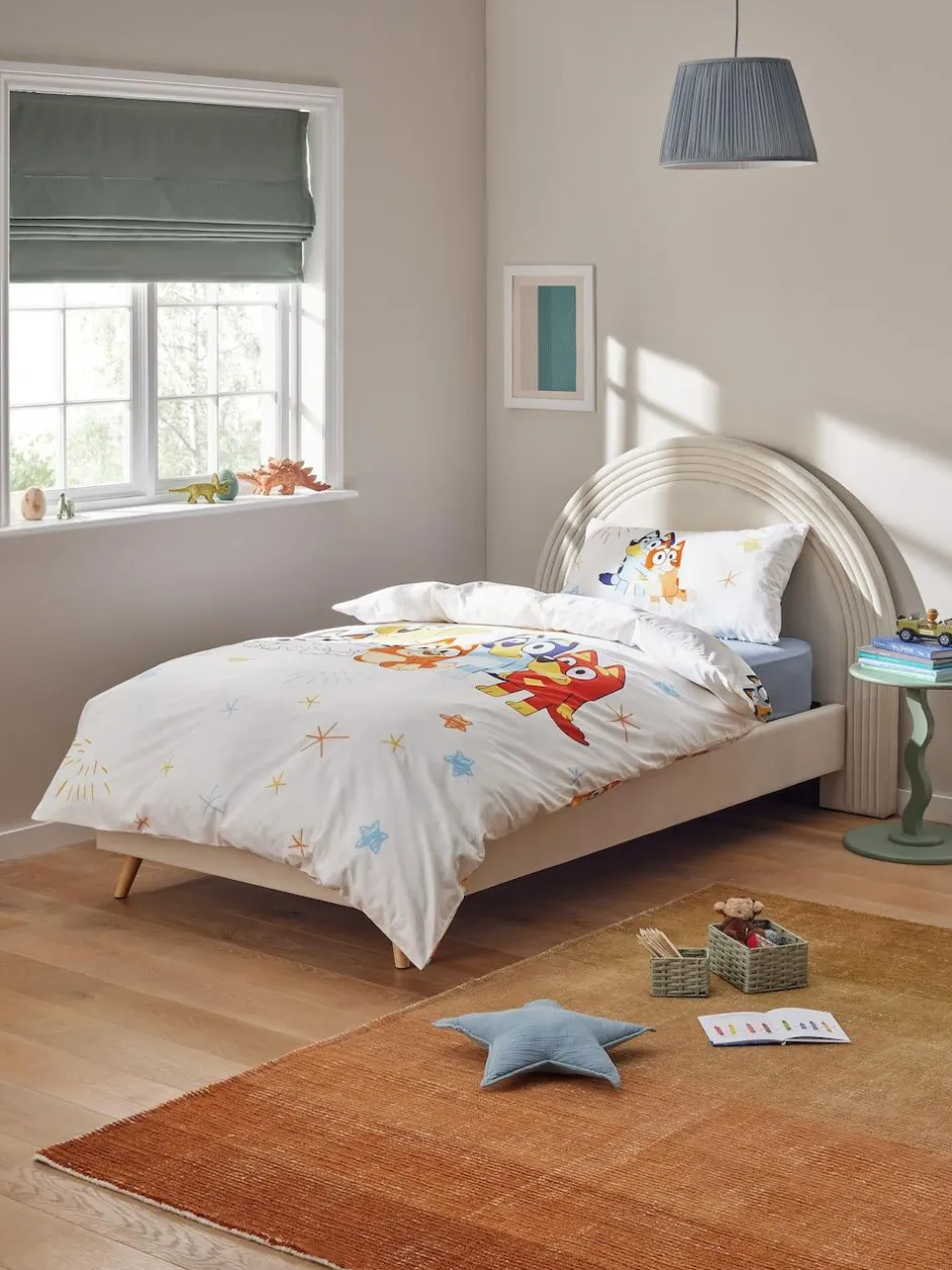 Next Natural Bluey and Friends 100% Cotton Duvet Cover and Pillowcase Set Hot