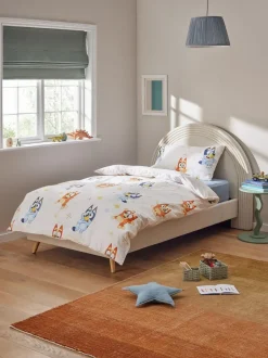 Next Natural Bluey and Friends 100% Cotton Duvet Cover and Pillowcase Set Hot