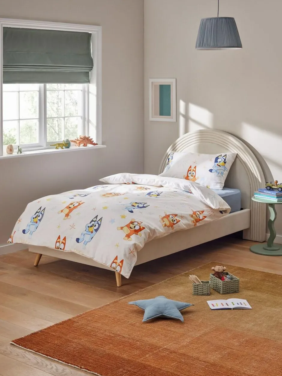 Next Natural Bluey and Friends 100% Cotton Duvet Cover and Pillowcase Set Hot