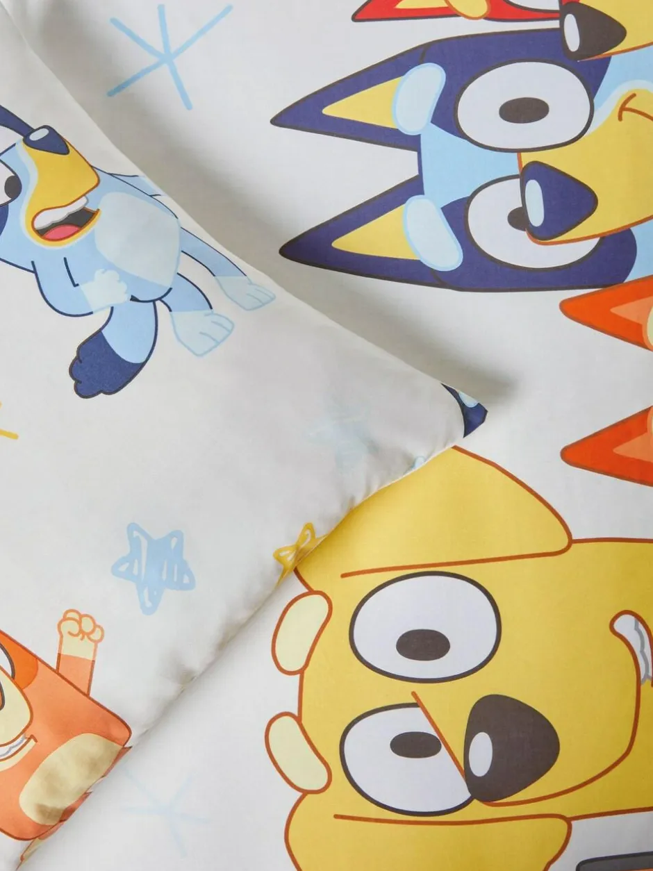 Next Natural Bluey and Friends 100% Cotton Duvet Cover and Pillowcase Set Hot