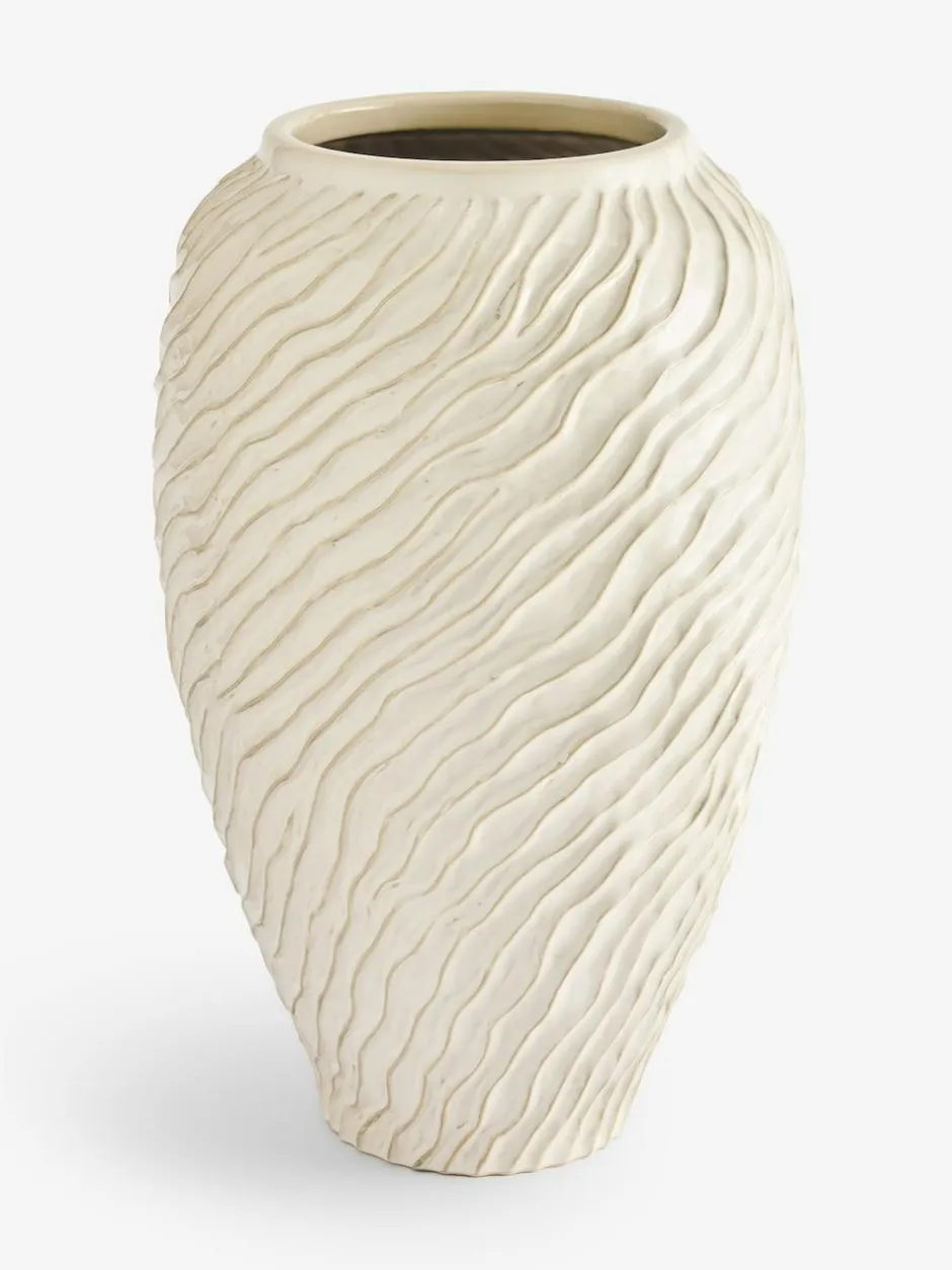 Next Natural Ceramic Fairford Textured Extra Large Vase Best
