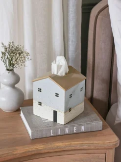 Next Natural Ceramic House Tissue Box Online