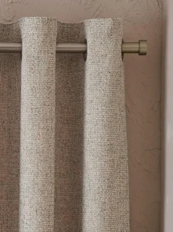 Next Chunky Marl Textured Eyelet Lined Curtains Natural Best