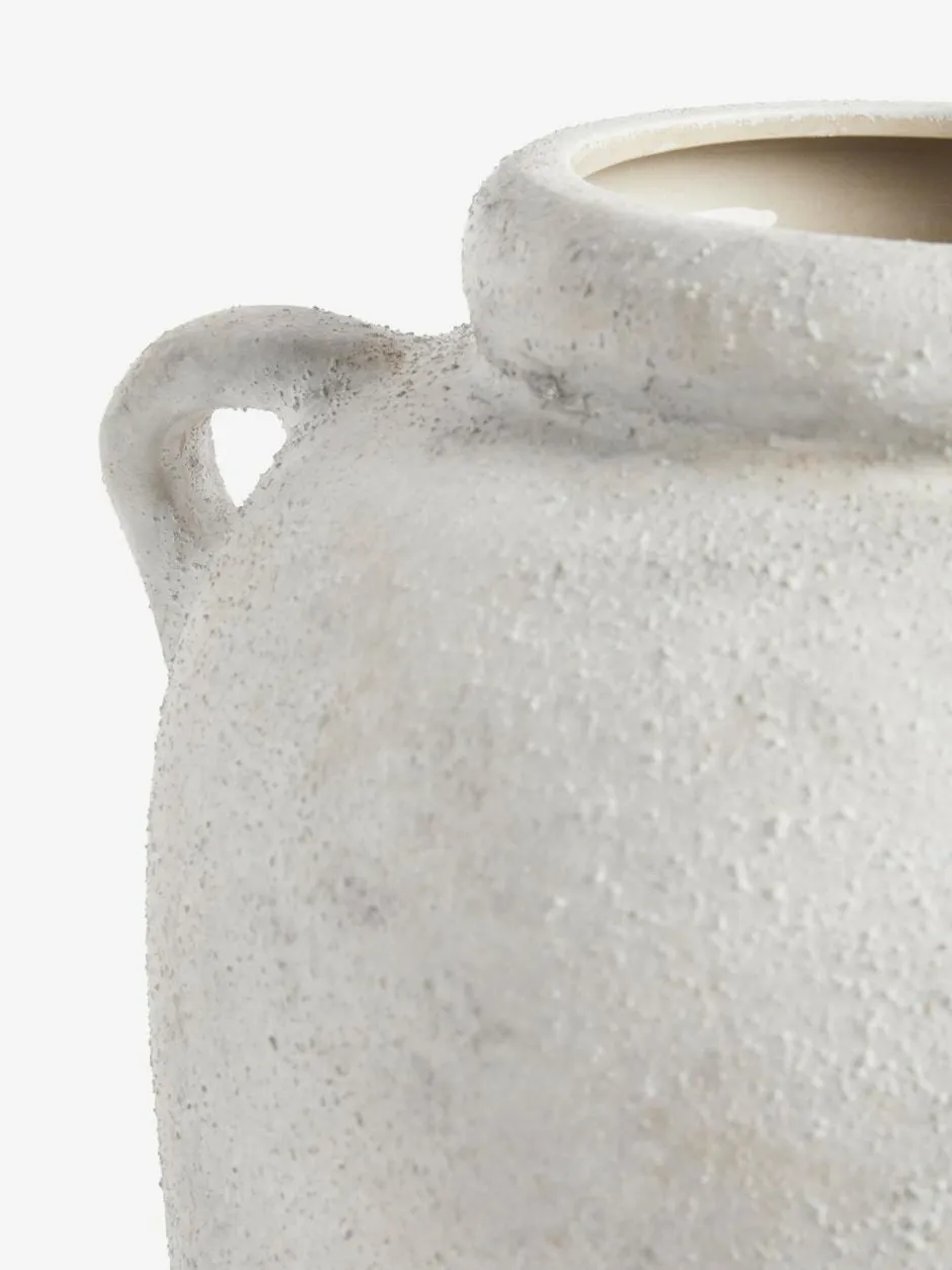 Next Natural Country Ceramic Lydford Extra Large Textured Flower Vase Clearance