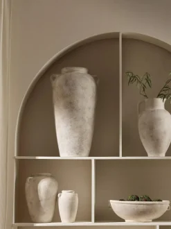 Next Natural Country Ceramic Lydford Extra Large Textured Flower Vase Clearance