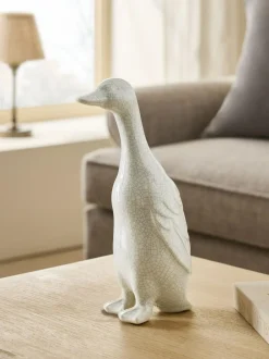 Next Natural Crackle Glaze Ceramic Runner Duck Ornament New