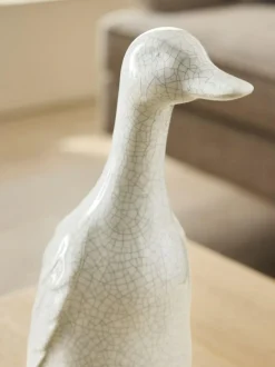 Next Natural Crackle Glaze Ceramic Runner Duck Ornament New