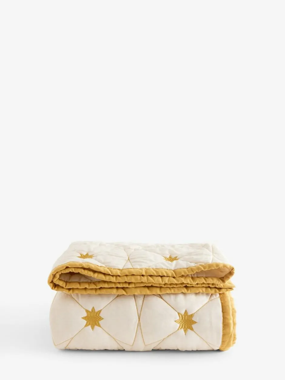 Next Natural Embrodiered Star Bedspread Discount