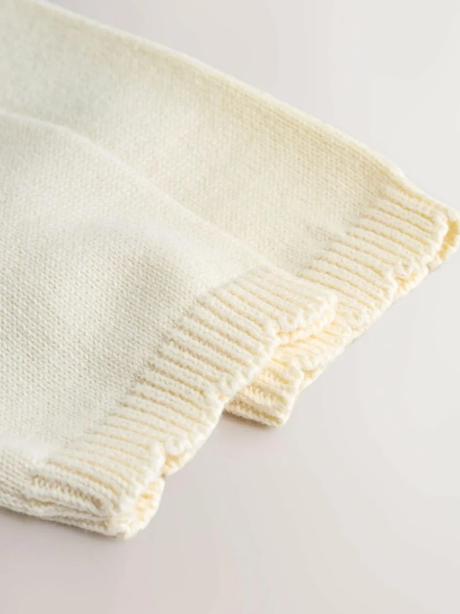 Next Natural Embroidered Baby Bunny Cardigan (0mths-3yrs) Outlet