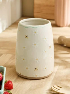 Next Natural Floral Ceramic Utensil Pot Best