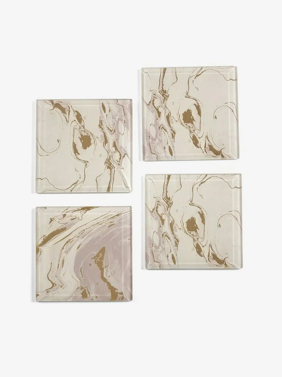 Next Galaxy Glass Coasters Set of 4 Natural Clearance