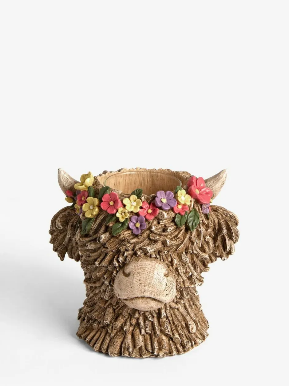 Next Natural Hamish the Highland Cow Floral Vase Discount