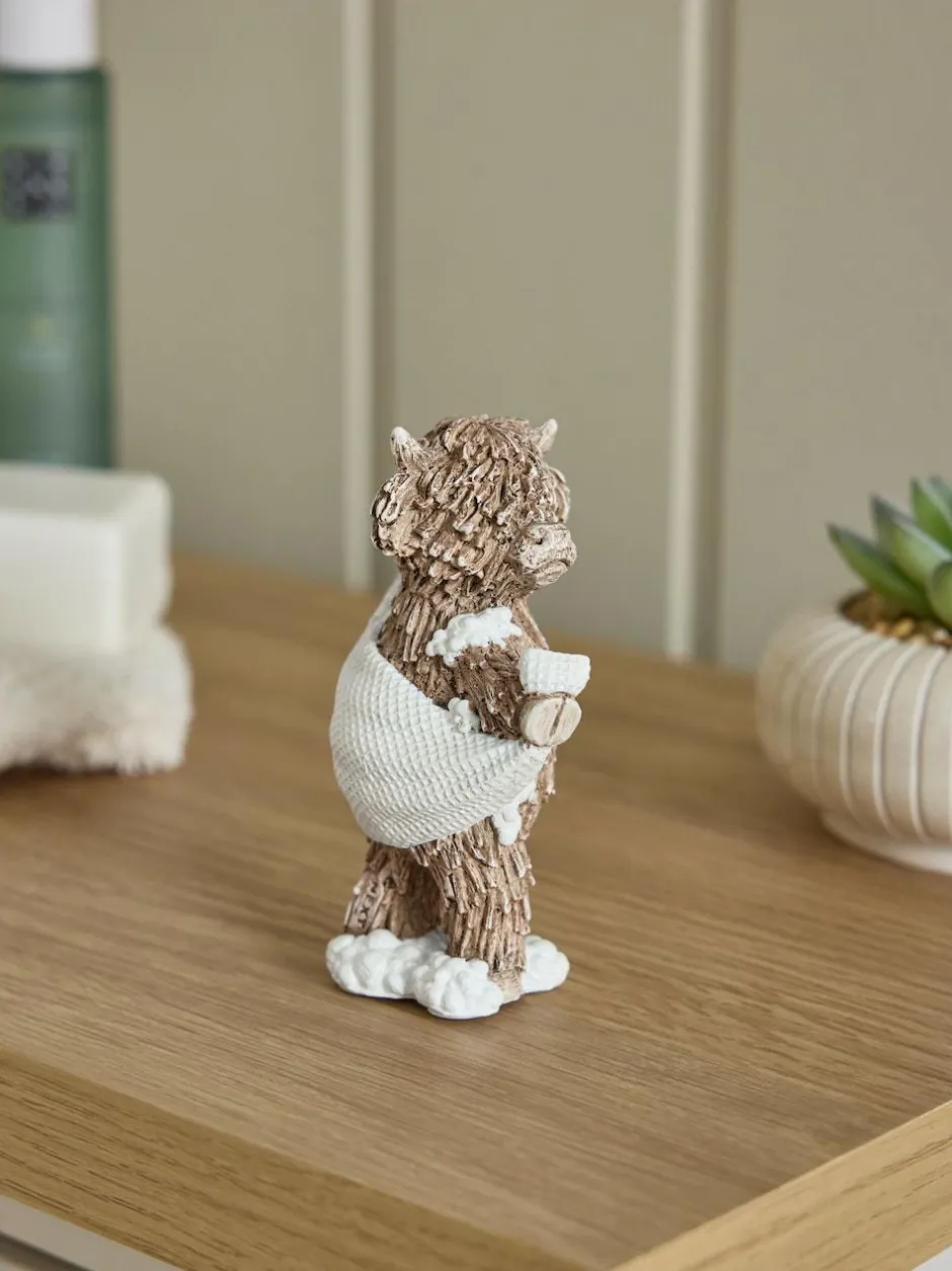 Next Natural Hamish the Highland Cow Bathroom Towel Ornament Clearance