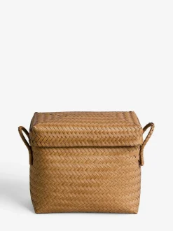 Next Plastic Wicker Storage Basket Natural Sale