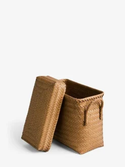 Next Plastic Wicker Storage Basket Natural Sale