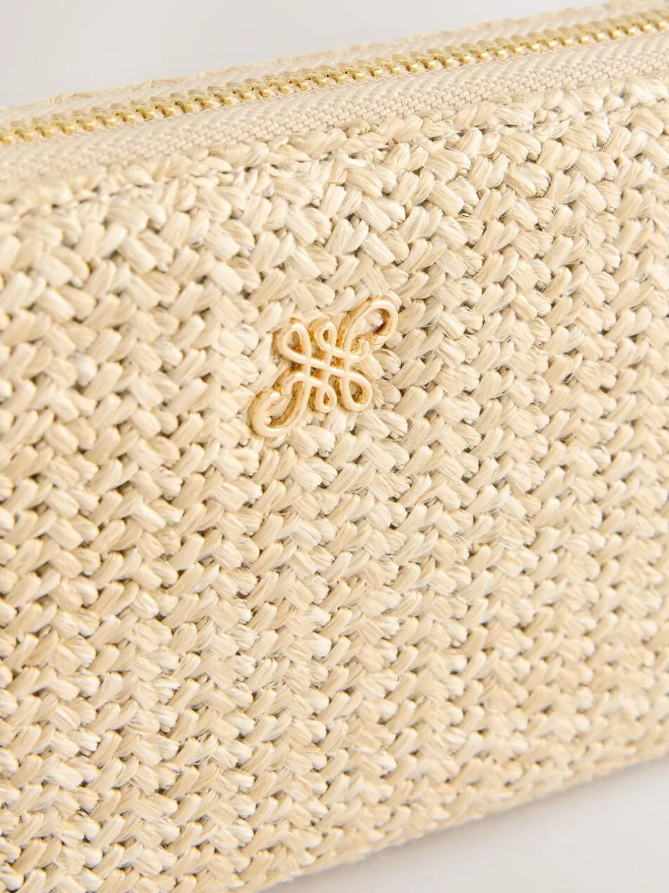 Next Natural Raffia Effect Purse Clearance
