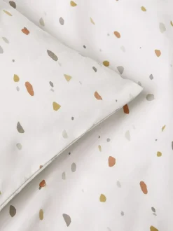 Next Natural Terrazzo Print Duvet Cover and Pillowcase Set Hot