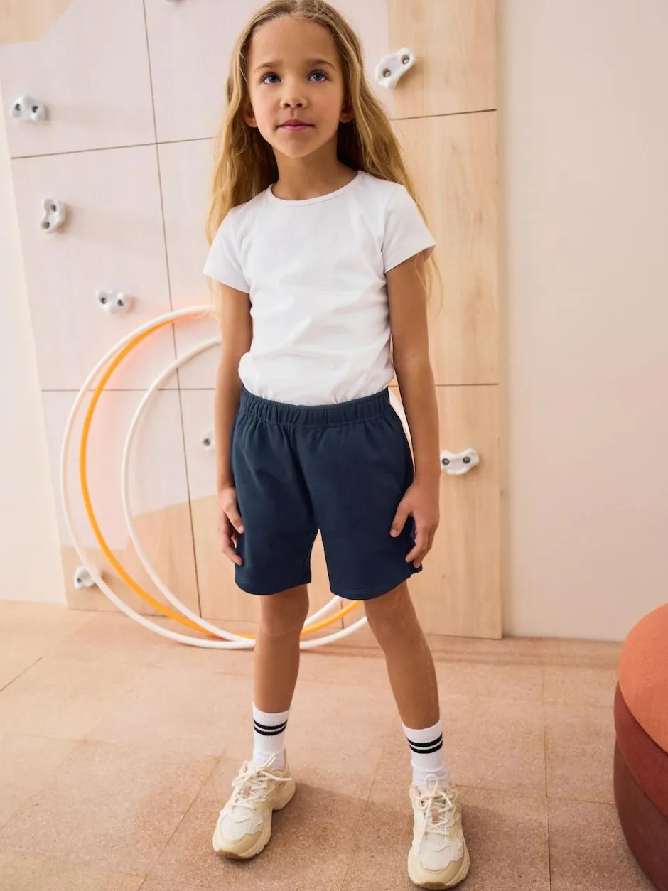 Next 100% Cotton Drawstring Sports Shorts (3-16yrs) Navy