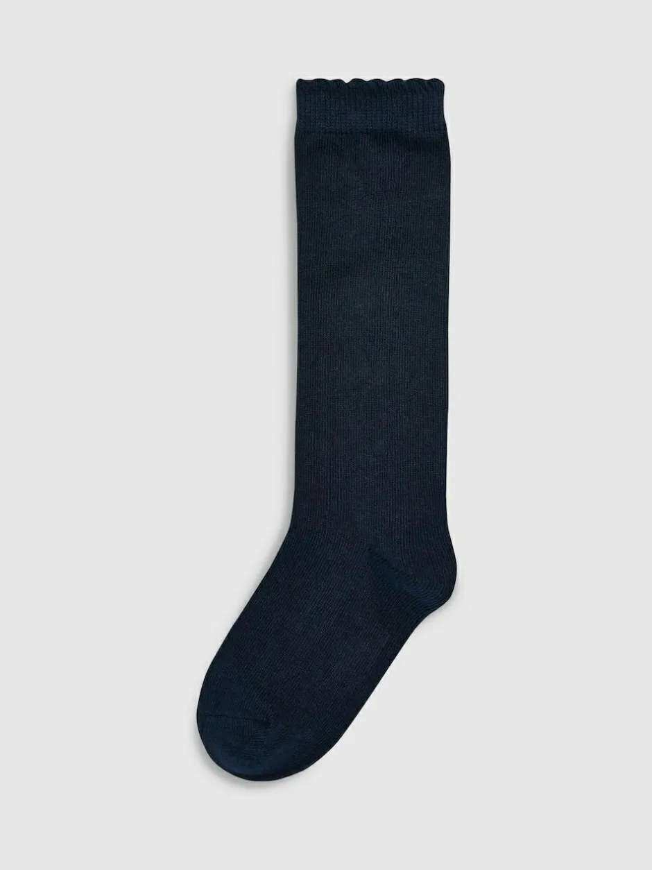 Next 3 Pack Cotton Rich Knee High Schools Socks Navy Sale