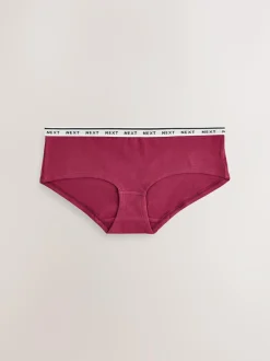 Next Short Cotton Logo Knickers 4 Pack Navy Argyle Hot
