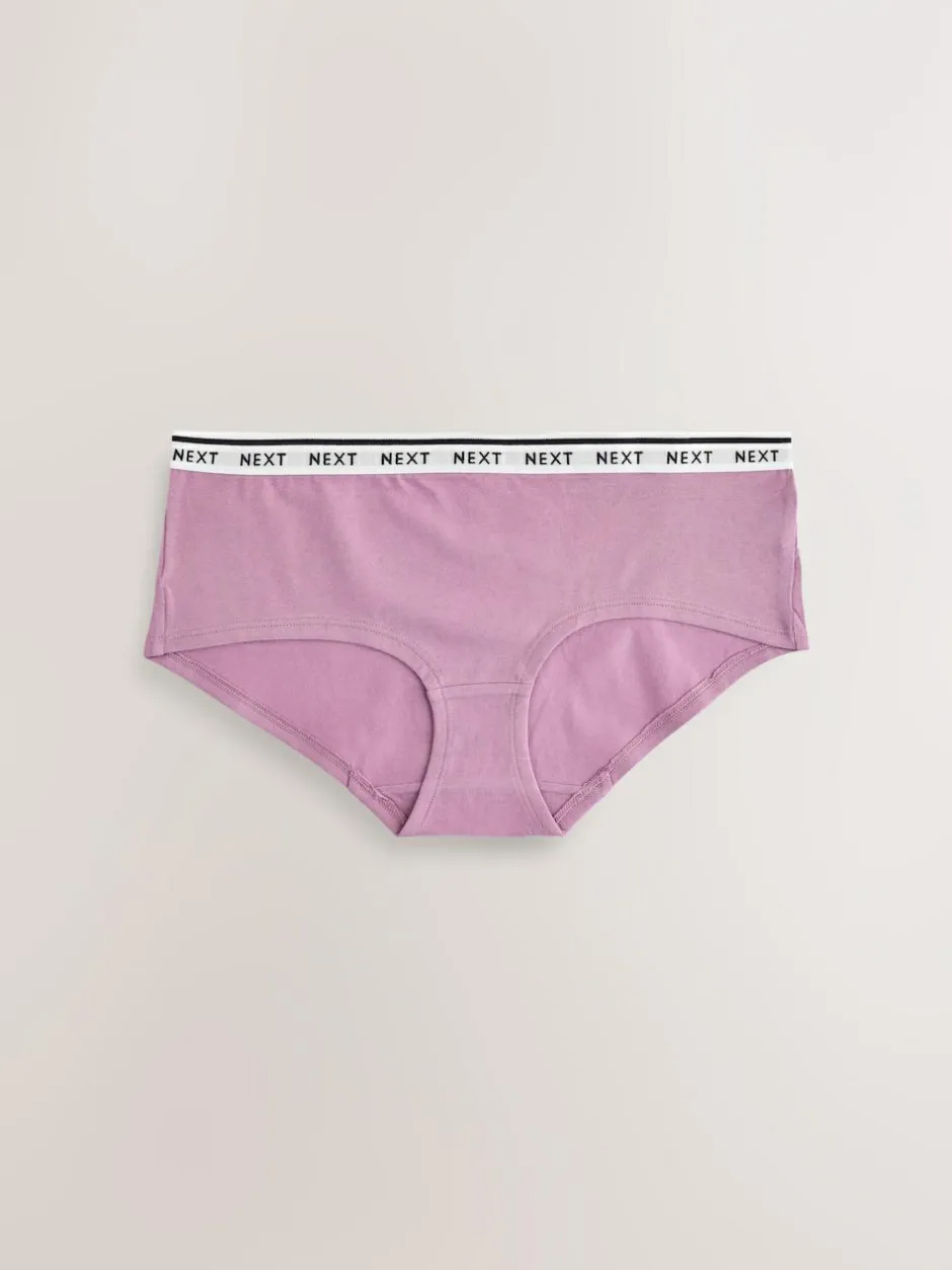 Next Short Cotton Logo Knickers 4 Pack Navy Argyle Hot