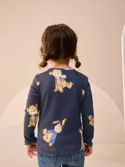 Next Navy Bear Rib Long Sleeve T-Shirt (3mths-7yrs) Best