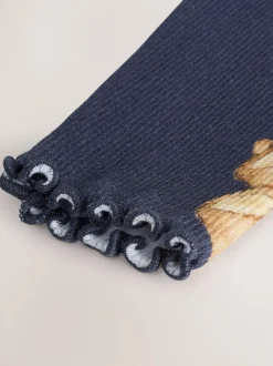 Next Navy Bear Rib Long Sleeve T-Shirt (3mths-7yrs) Best