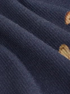 Next Navy Bear Rib Long Sleeve T-Shirt (3mths-7yrs) Best