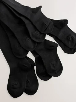 Next 5 Pack Cotton Rich School Tights Navy Blue Online