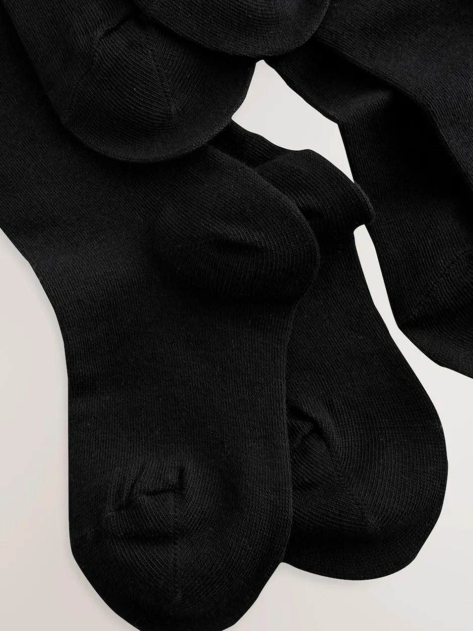 Next 5 Pack Cotton Rich School Tights Navy Blue Online