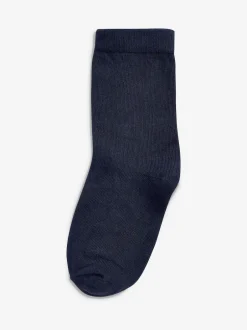 Next 7 Pack Cotton Rich Socks Navy Blue Clearance