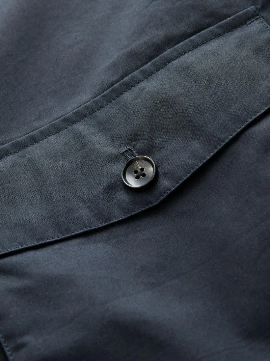 Next Borg Lined Shower Resistant Harrington Jacket Navy Blue Sale