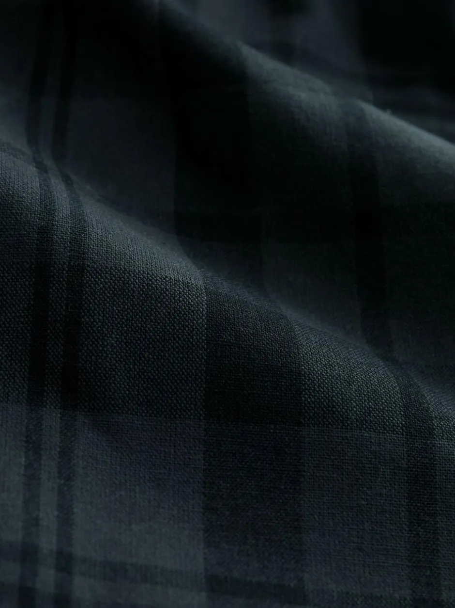 Next Navy Blue Check Hertiage Cord Collar Jacket Hot