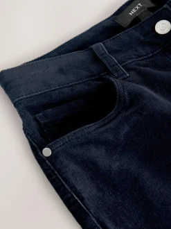 Next Corduroy Skinny Trousers Navy Blue Sale